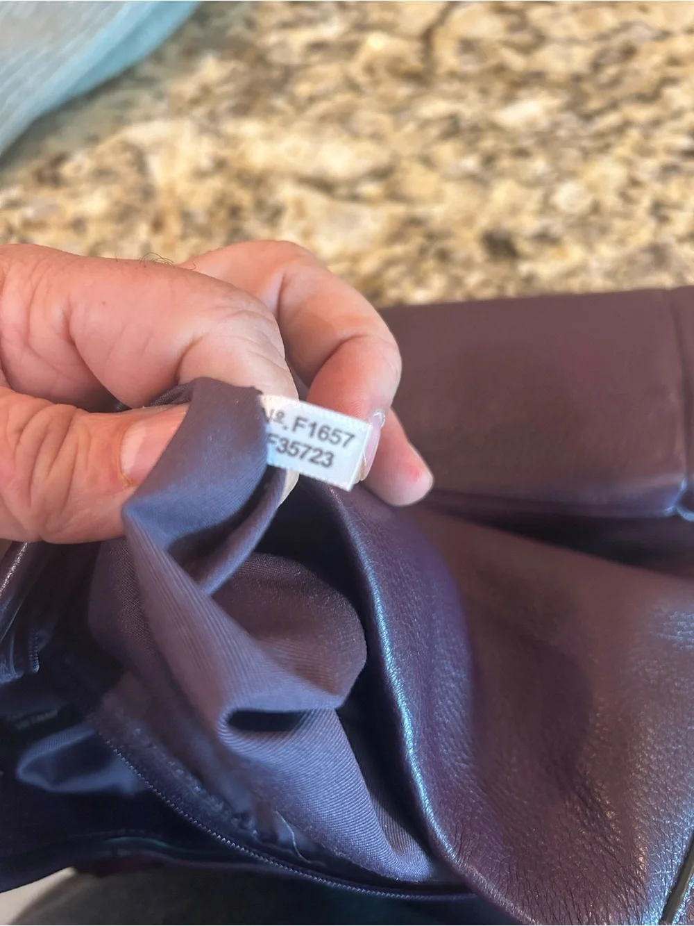 Coach Purple Leather Shoulder Bag